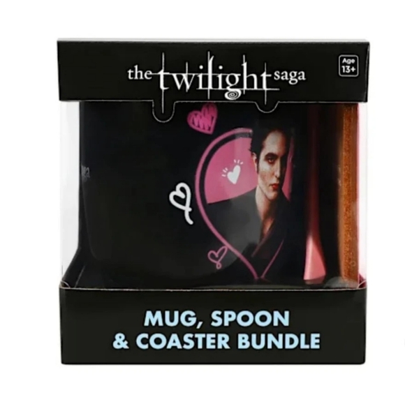 Twilight Edward Cullen Ceramic Mug Coaster Set Movie Poster Print Tea Coffee Cup - Picture 3 of 6